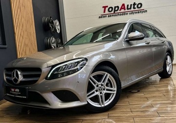 Mercedes Klasa C W205 Kombi Facelifting 2.0 220d 194KM 2019 Mercedes-Benz Klasa C lift AUTOMAT 195KM LED perfekcyjny navi kamera