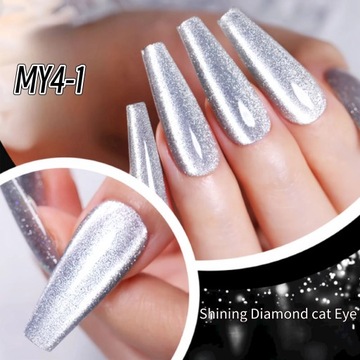 Светоотражающий магнитный гель-лак для ногтей Cat 10 мл Гель-лак с серебряным блеском