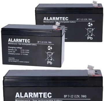 ALARMTEC BP 7-12 GEL аккумулятор (12В 7Ач) аварийный источник питания МОЩНЫЙ