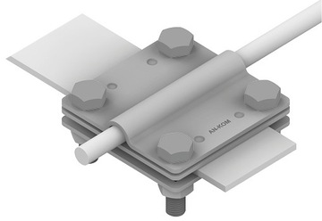 Złącze krzyżowe 2 płytki 4xM8 B do 30 mm