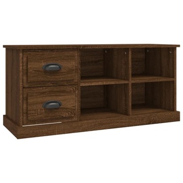 Szafka pod TV, brązowy dąb, 102x35,5x47,5 cm