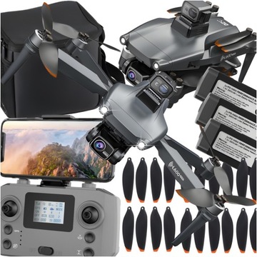DRON GPS WIFI 5G DWIE KAMERY BEZSZCZOTKOWY Zasieg 5000m UNIKANIE PRZESZKÓD