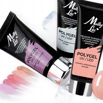 Большой набор акриловых материалов GEL FLEXY POLY XXL + лампа