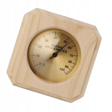 Drewniany higrotermograf do sauny montowany na