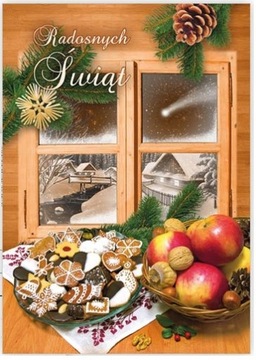 POCZTÓWKA KARTKA Boże Narodzenie ŚWIĘTA 1 SZTUKA