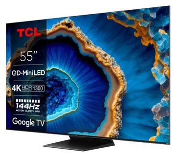 Телевизор QLED TCL QD-Mini LED 55C805 55 дюймов 4K 144 Гц Google TV HDMI 2.1