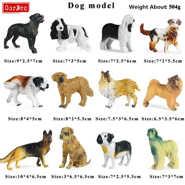 OozDec 12 sztuk pies zwierzęta Model figurka