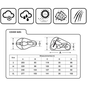 ЧЕХОЛ ДЛЯ МОТОЦИКЛА Moretti размер XL 277x103x141см