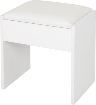 Taboret Pufa Krzesło do Toaletki Biały Stołek