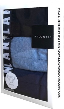 ATLANTIC SLIPY MĘSKIE MAJTKI 3MP094 SPORT 3PAK *S*
