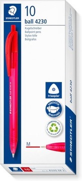 STAEDTLER 4230 M-2 Długopis z czerwonym wkładem, 10 sztuk