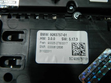 BMW F10 F11 PANEL KLIMATIZACE 9263757