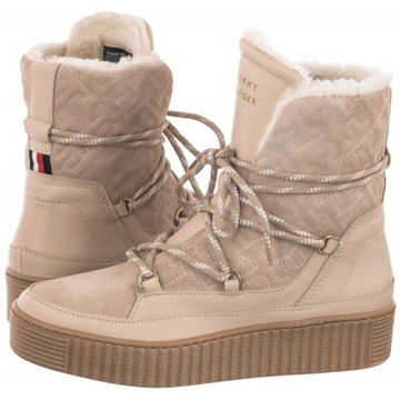 Tommy Hilfiger buty Snow Boot Monogram kremowy 36