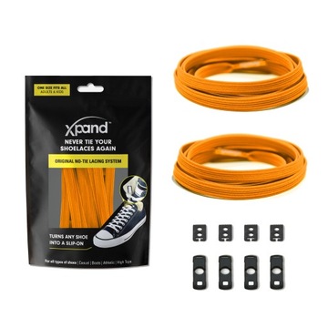 Elastyczne sznurówki Xpand No-Tie Neon Orange