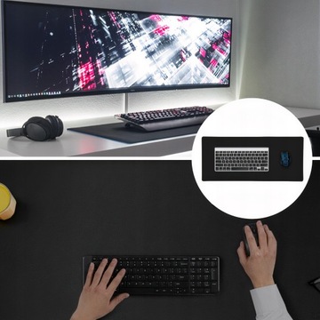 БОЛЬШОЙ ЧЕРНЫЙ ЗАЩИТНЫЙ КОВРИК 90x40 XXL ДЛЯ ИГРОВОГО СТОЛА