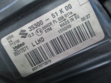 SVĚTLO SVĚTLOMET LEVÝ SUZUKI SPLASH 35300-51K00 EVROPA