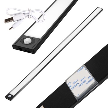 Lampa Listwa Oświetleniowa podszafkowa LED CZUJNIK RUCH MAGNES 60cm