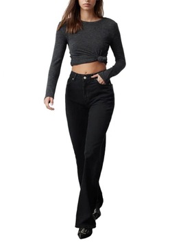 Женские шведские штаны широкая джинсовая ткань