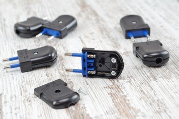 черная итальянская вилка для плетеного кабеля LOFT DIY