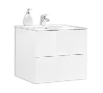 SZAFKA UMYWALKOWA BIAŁA POŁYSK SOFIA 60 cm