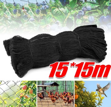 SIATKA NA PTAKI OCHRONNA NA BALKON DRZEWKA PRZECIW PTAKOM MOCNA 15x15m