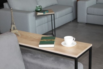 KONSOLA LOFT DĄB INDUSTRIALNA PRESTIGE 90x30x75