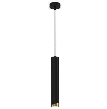EWILIGHT Lampa sufitowa wisząca zwis tuba eye GU10 czarny/złoty