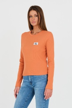 CALVIN KLEIN Pomarańczowy longsleeve L