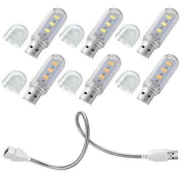 OSALADI 5 SZT. LAMPKA NOCNA LED USB KLAWIATURA DO LAPTOPA