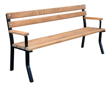 Ławka Nelia z podłokietnikiem świerk 150 cm