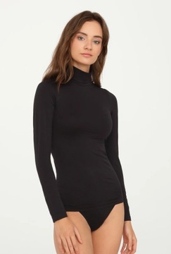 Женская бесшовная водолазка с длинными рукавами Gatta, классическая, элегантная, черная, XL