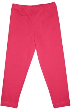 SUPER TRWAŁE LEGINSY, LEGGINSY, GETRY POLSKA 95% BAWEŁNA r128 różowe