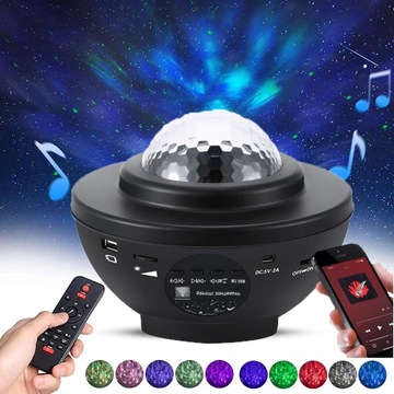 STARS Projector Projector Sky Night Lamp Led Bluetooth -динамик + пульт дистанционного управления