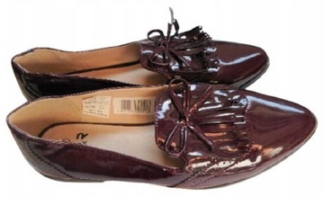 Buty damskie bordowe lakierowaner.39