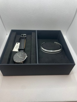 ZEGAREK DANIEL WELLINGTON + BRANSOLETA CZARNY DW00500910