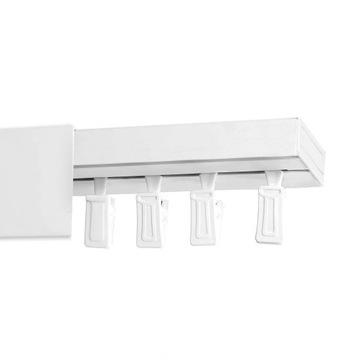 Karnisz sufitowy z osłoną Szyna sufitowa pojedyncza PCV z maskownicą 350