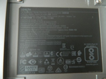Светодиодный монитор Dell U2417H 24 дюйма, 1920 x 1080 пикселей, IPS/PLS