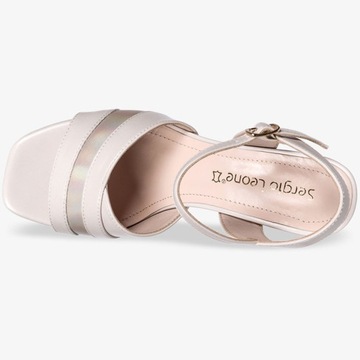 САНДАЛИИ ЖЕНСКИЕ ТУФЛИ НА ДЕКОРАТИВНОМ КАБЛУКЕ 39