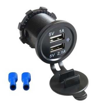 АВТОМОБИЛЬНОЕ ЗАРЯДНОЕ УСТРОЙСТВО 2x USB 1A + 2.1A ПАНЕЛЬ ПРИкуривателя 3.1A