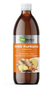 EkaMedica Sok Imbir Kurkuma z piperyną bez konserwantów 500ml