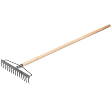 Grabie metalowe PROFI 10 zębów trzon drewno 150 cm