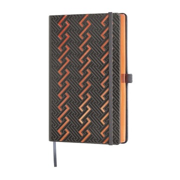 Włoski notatnik notes Castelli Milano Copper A5 ROMAN czarny miedziany