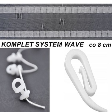 KOMPLET DO SYSTEMU WAVE TAŚMA SZNUREK AGRAFKI 1 MB