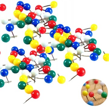 PINEZKI KULKI okrągłe 6x15 mm SZPILKI DO MAP 450 sztuk