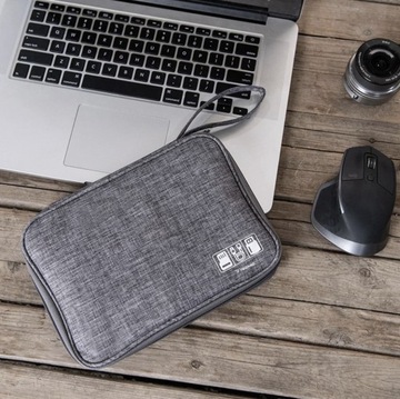 Duży Organizer Podróżny na Kable Ładowarki Przewody do Kabli Etui + Uchwyt
