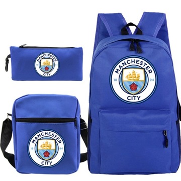 ZESTAW PLECAK TORBA PIÓRNIK MANCHESTER CITY WZORY