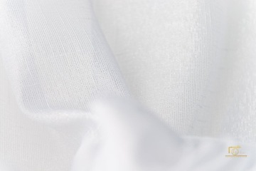 SZRON FIRANKA BŁYSZCZĄCA BATYST LEN DESZCZYK MGIEŁKA WOAL NA METRY SREBRNA