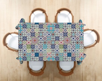 Скатерть ПЯТНЕУСТОЙЧИВАЯ 140Х220 ЛИССАБОНСКИЕ УЗОРЫ