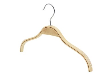 POLMART Wieszak odzież drewniany silikonowy stoper 32 cm