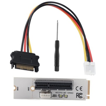 АДАПТЕР NGFF M.2 НА PCI-E X4 С КАБЕЛЕМ ПИТАНИЯ SATA